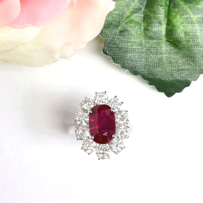 RING WITH RUBY AND DIAMOND