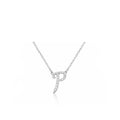 18K White Gold Cursive Letter P Necklace