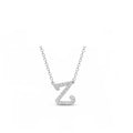 18K White Gold Cursive Letter Z Necklace