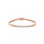 18K White Gold Round-Cut Tennis Bracelet - Timeless Elegance