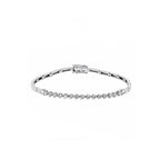18K White Gold Round-Cut Tennis Bracelet - Timeless Elegance