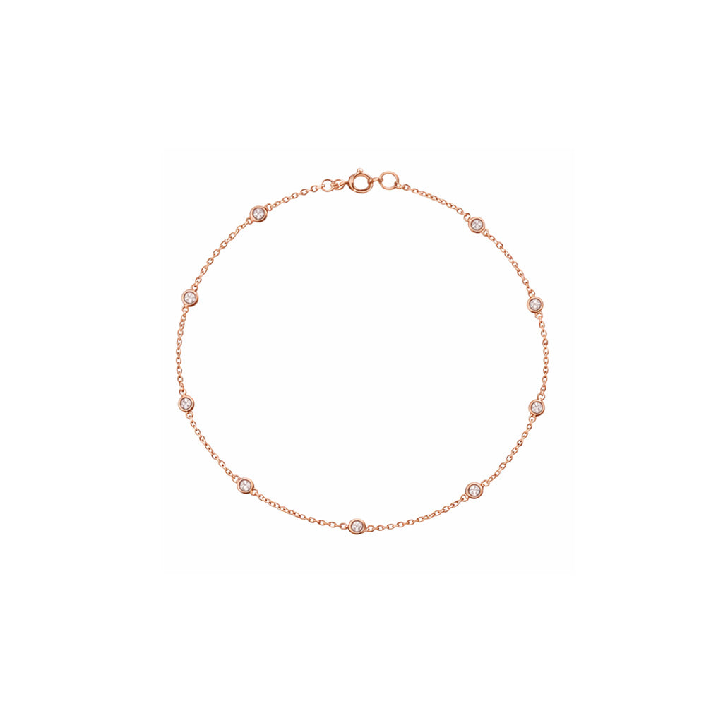 Simple Chain  Station Diamond bracelet