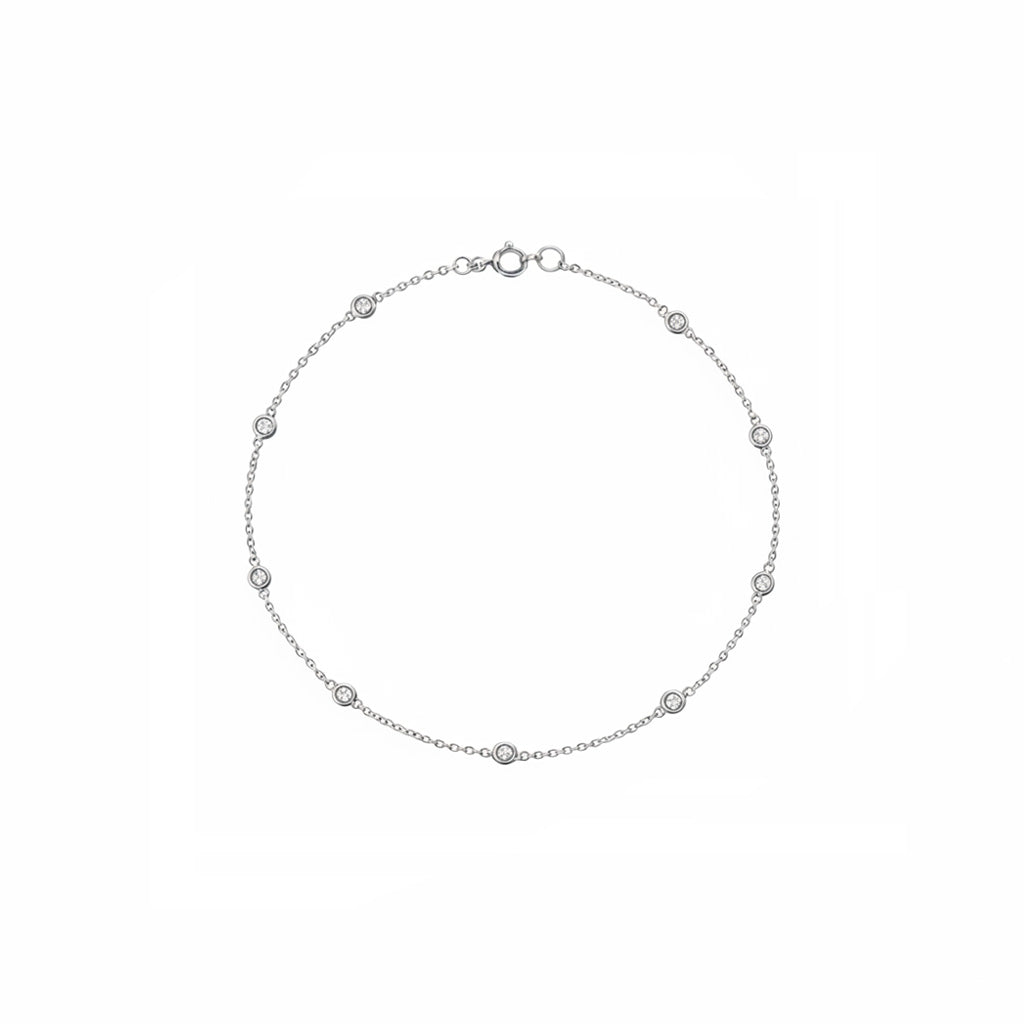 Simple Chain  Station Diamond bracelet