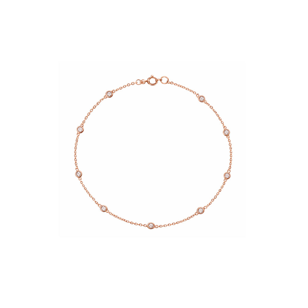 Simple Chain  Station Diamond bracelet