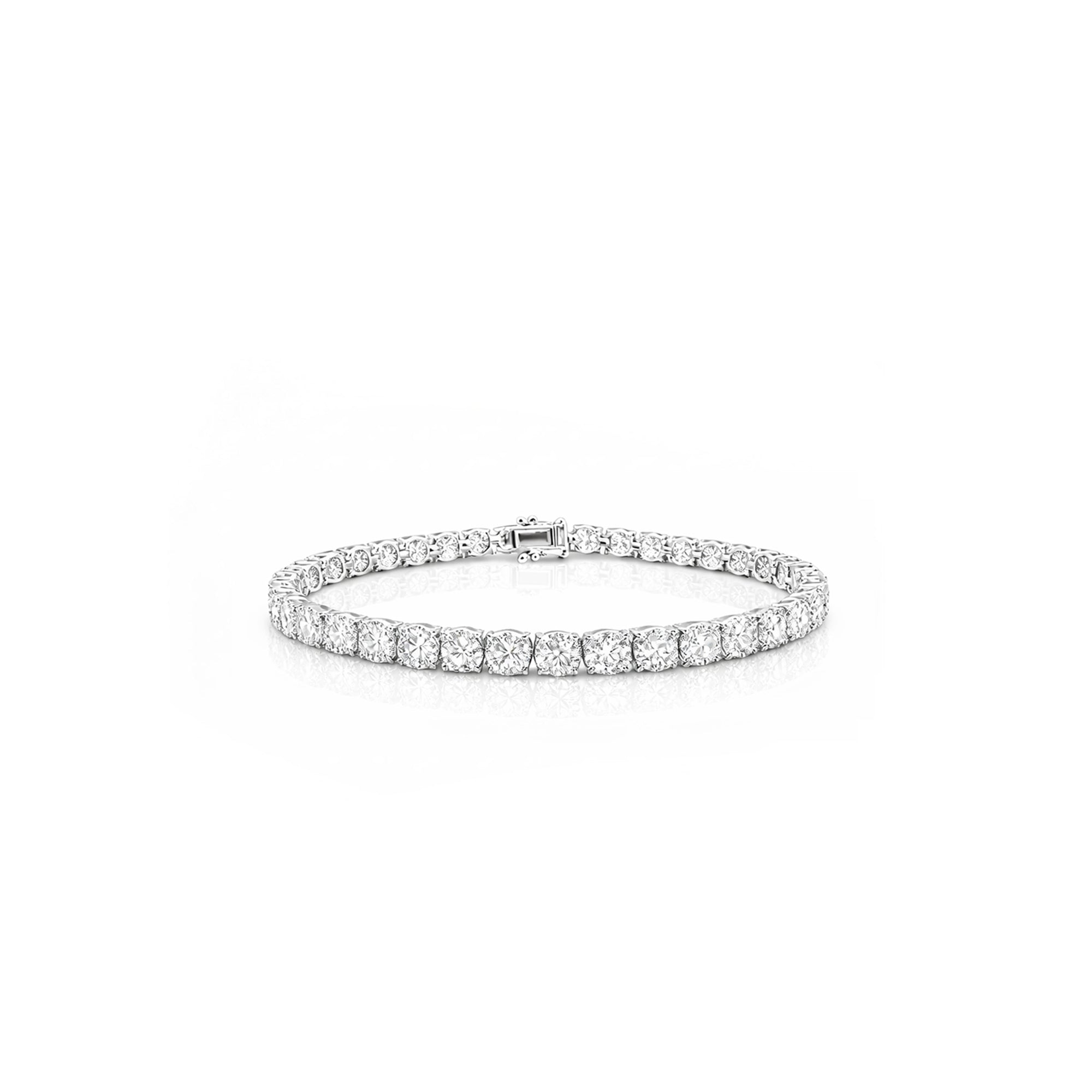 18K Classic Round Brilliant Tennis Bracelet