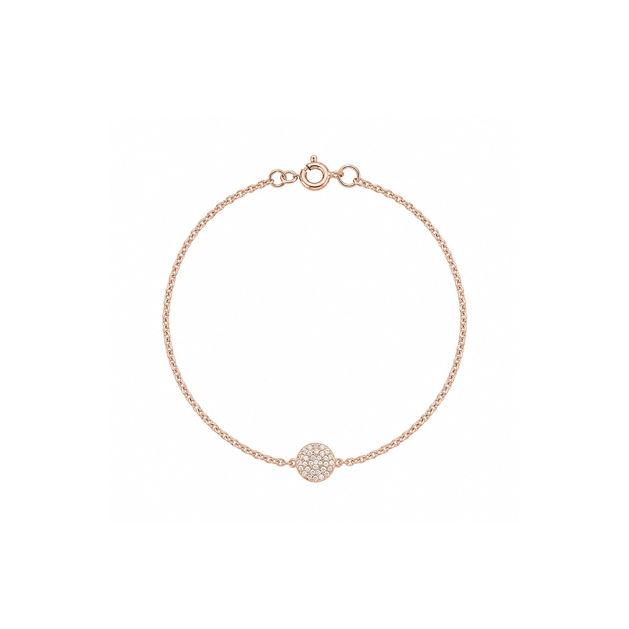 18K Pave Full Moon Diamond Chain Bracelet