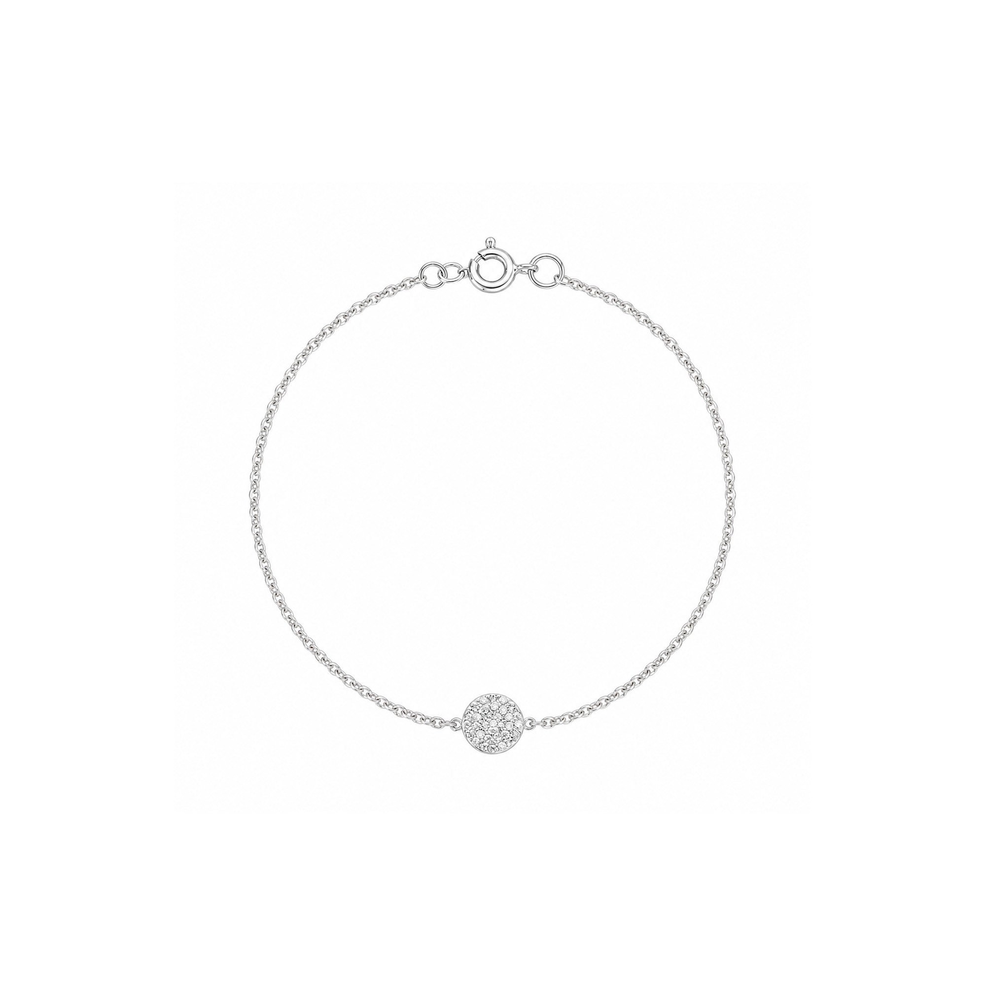 18K Pave Full Moon Diamond Chain Bracelet