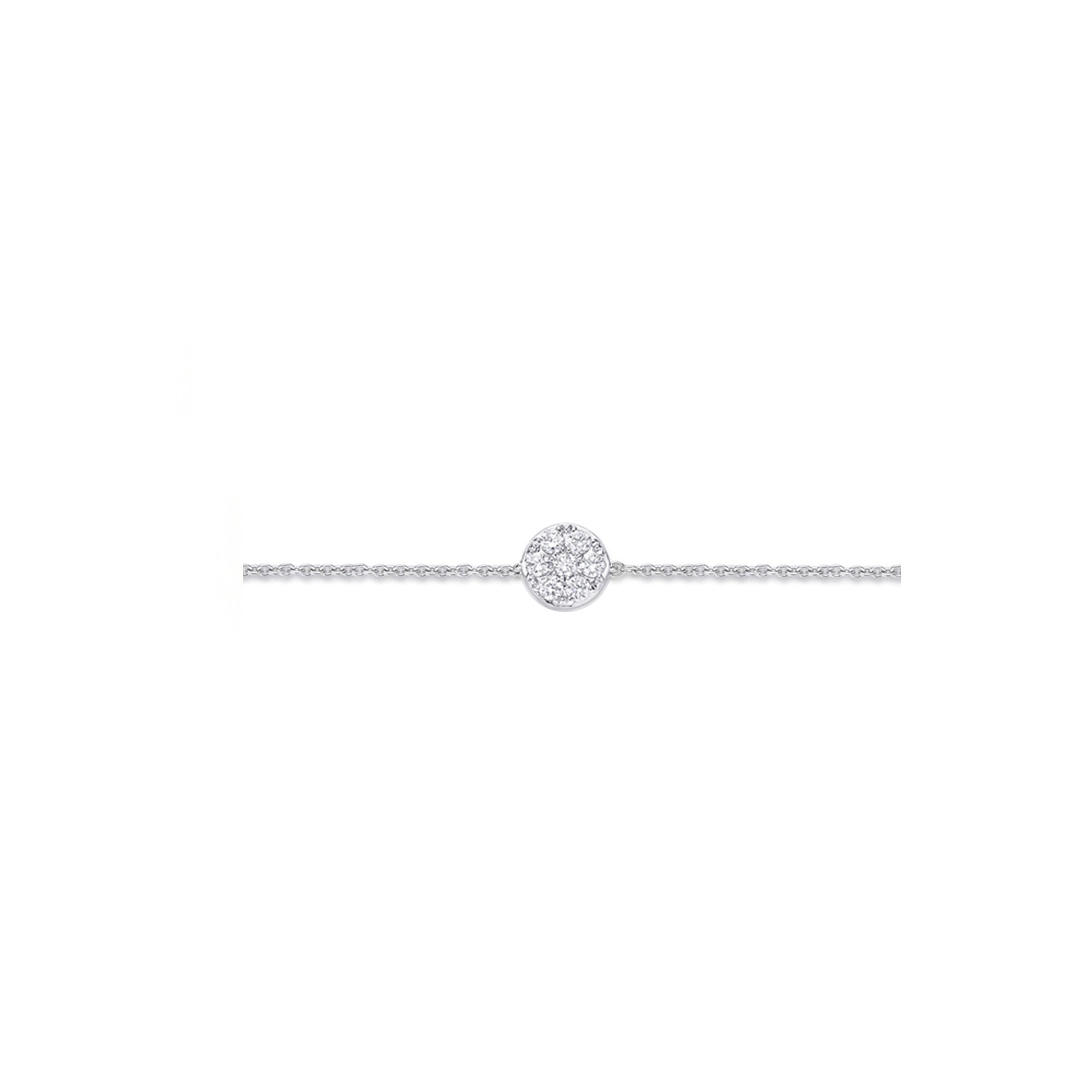18K Pave Full Moon Diamond Chain Bracelet