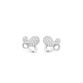 18K Pave Butterfly Knot Diamond Stud Earrings
