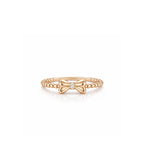 18K Classic Bow Tie Diamond Ring