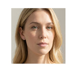 18K Silver Initial G Stud Earrings