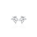 18K Butterfly Diamond Stud Earrings