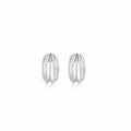18K "Galaxy" Multi Row Pave Diamond Hoop Earrings