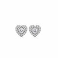 Sweetheart Pave Diamond Stud Earrings