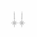 18K Celestial Starburst Diamond Dangle Earrings