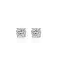 18K Round Cut Illusion Diamond Stud Earrings