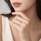 Dainty Baguette Ring in 18K Solid Gold | Minimalist Wedding Band