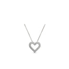 18K Double Halo Heart Diamond Necklace
