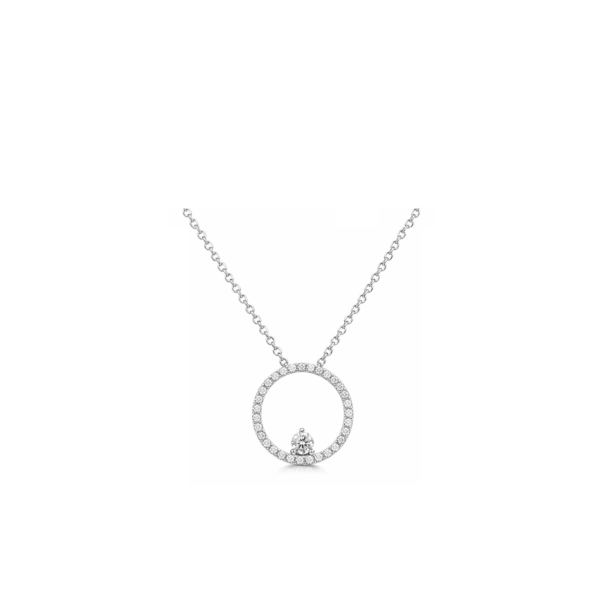 18K Circle of Love Diamond Necklace