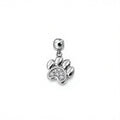 Classic Gold Sparkling Pavé Paw Print Charm