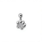Classic Gold Sparkling Pavé Paw Print Charm