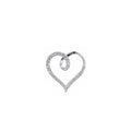 18K Open Heart Diamond Pendant
