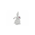 Classic Sparkling Pavé Bunny Rabbit Pendant Charm