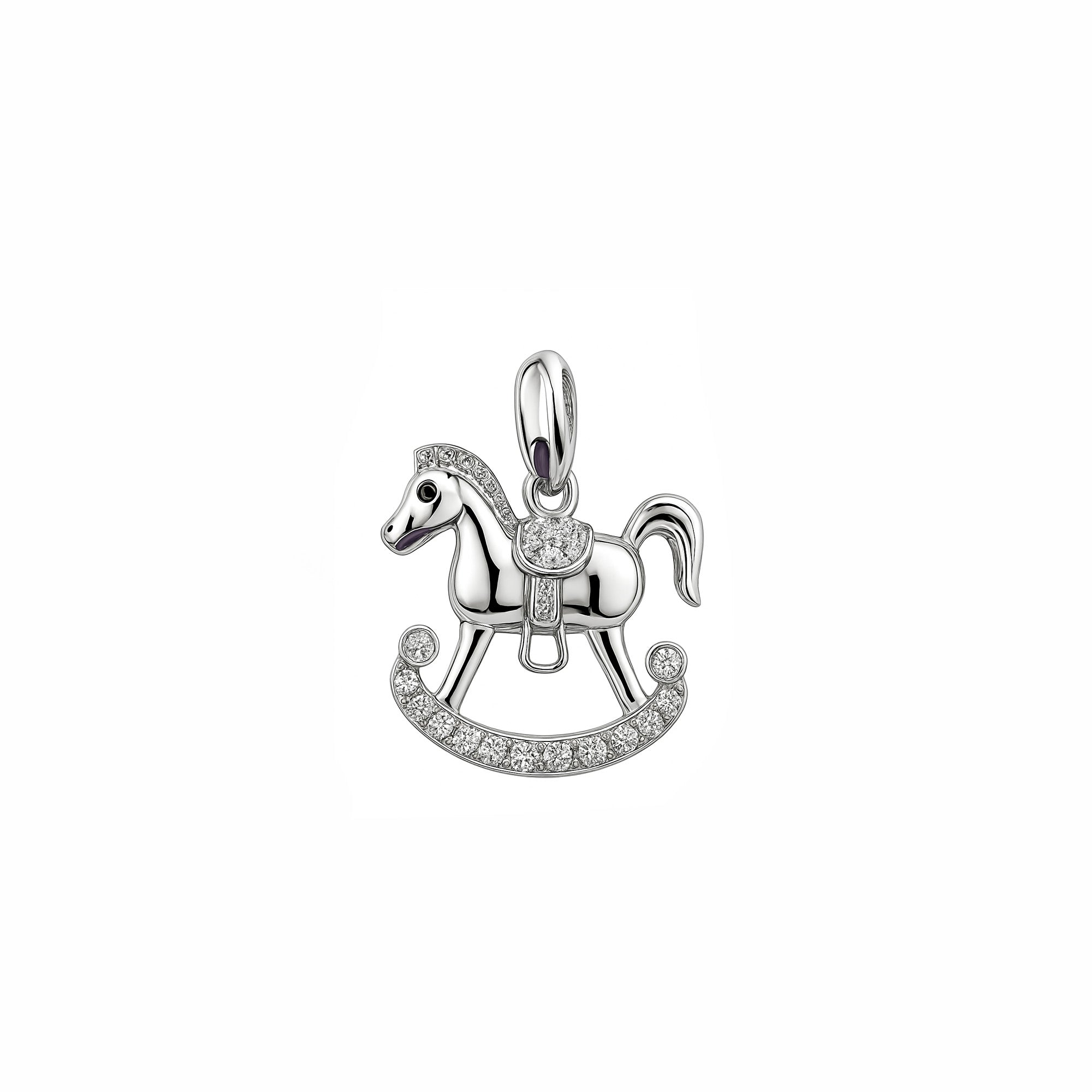 Classic Sparkling Pavé Rocking Horse Pendant