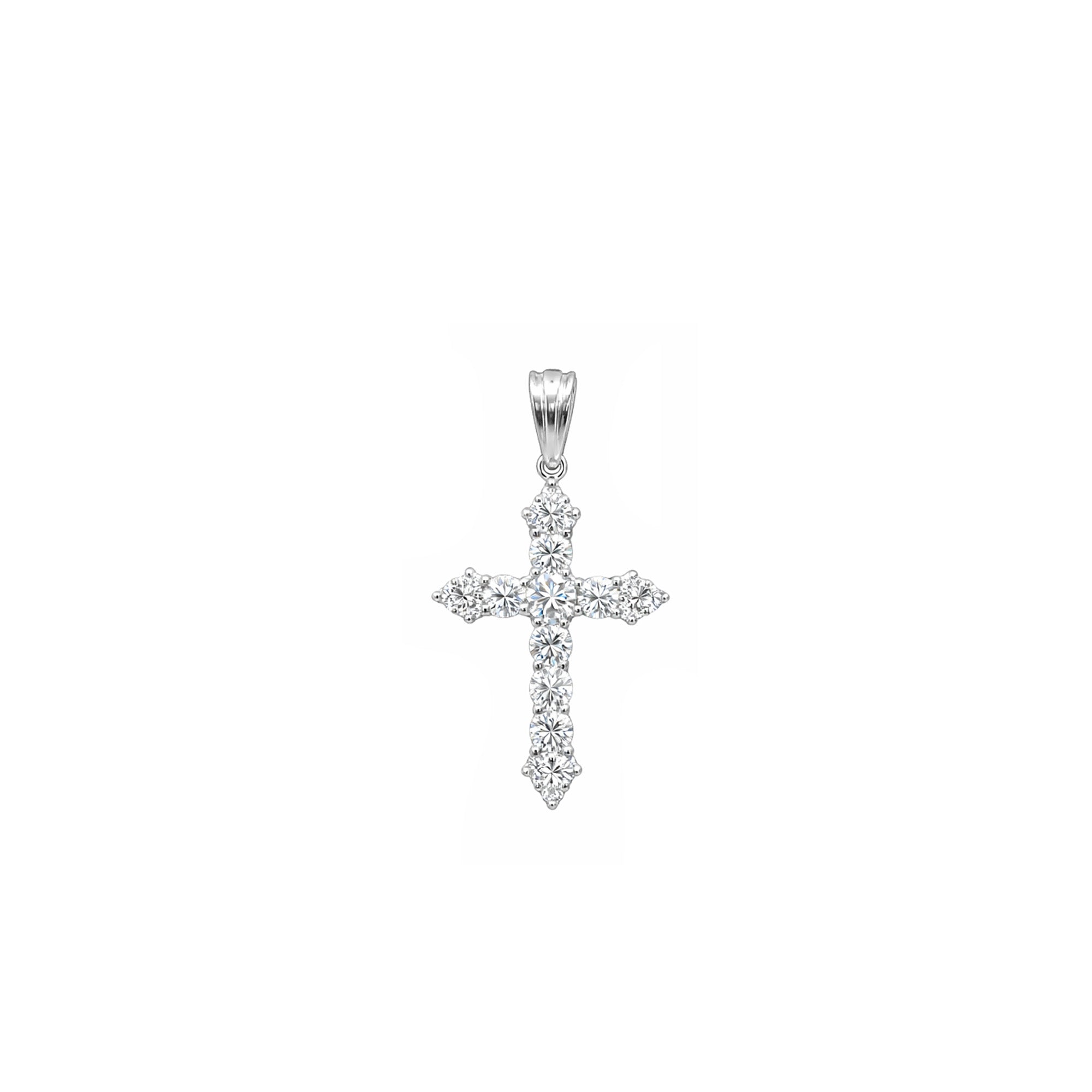 18K Diamond Cross Pendant PDF14891