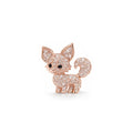18K White Gold Diamond Fox Pendant