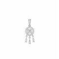 Round Diamond Halo Drop Diamond Pendant