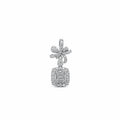 Whimsical Diamond Bow Drop Diamond Pendant