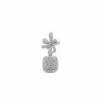 Whimsical Diamond Bow Drop Diamond Pendant