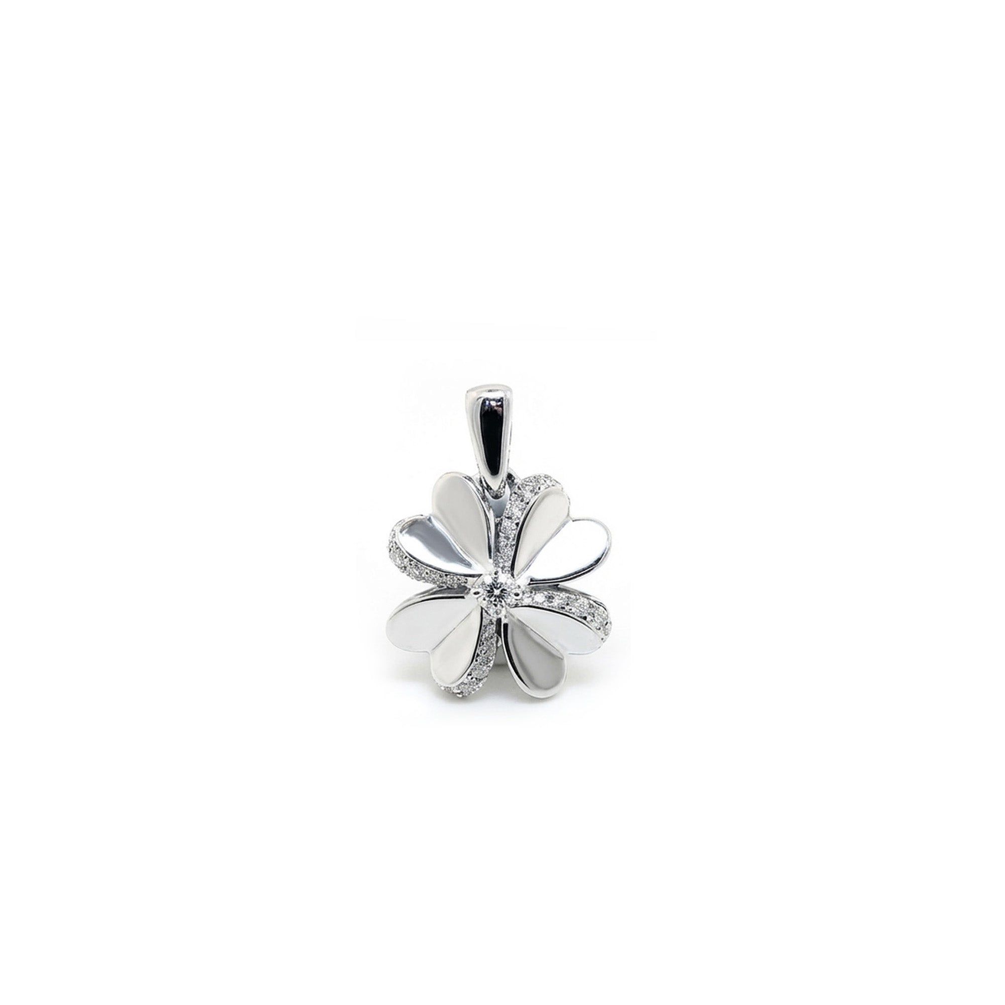 18K Lucky Four Leaf Clover Pendant