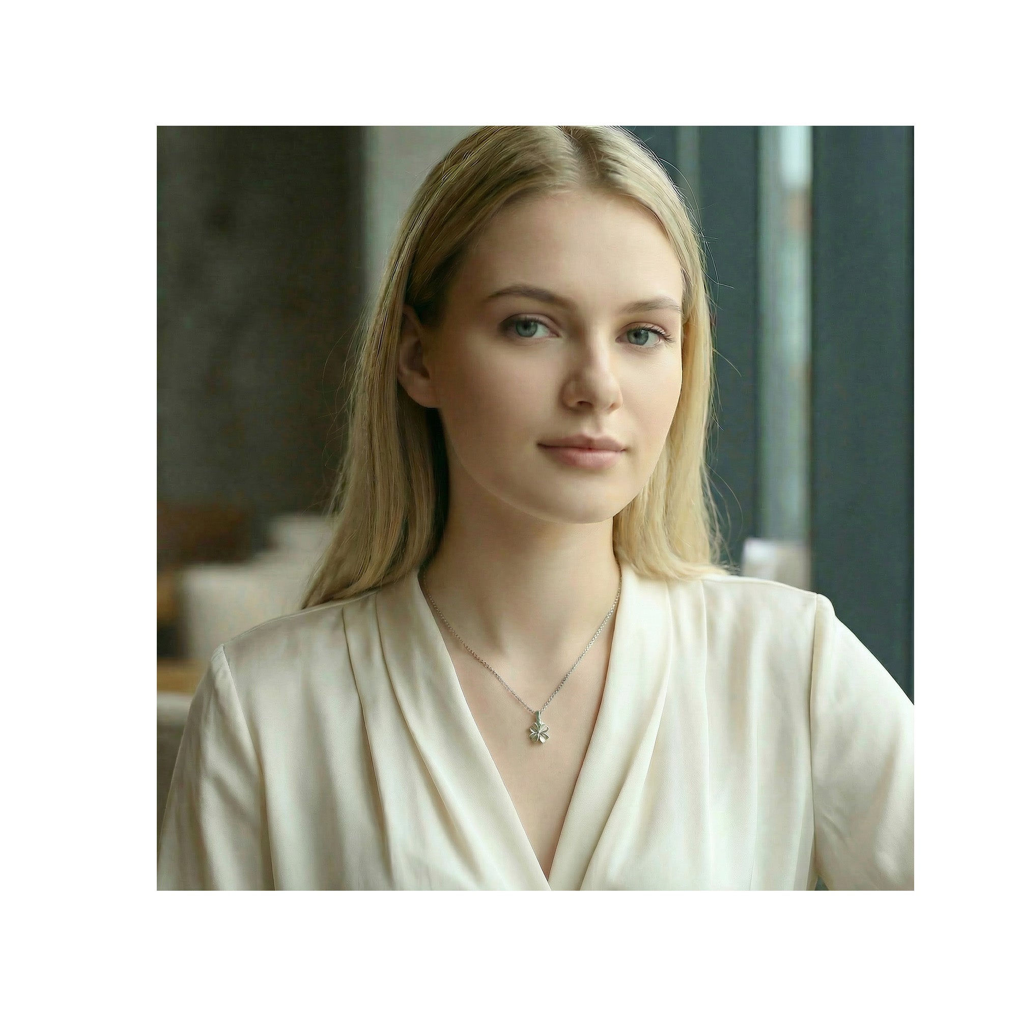 18K 幸運四葉草吊墜