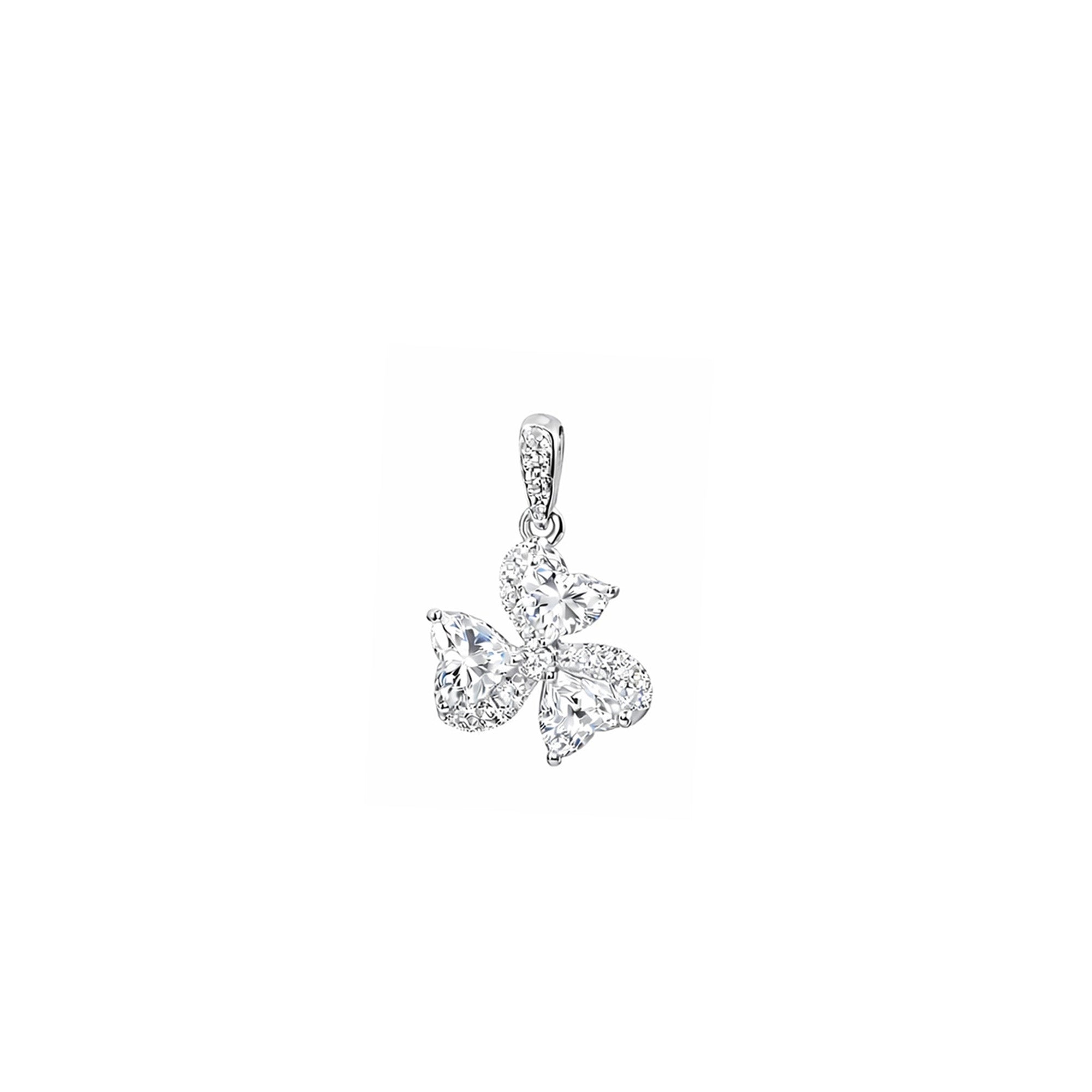 18K Lucky Shamrock Diamond Pendant