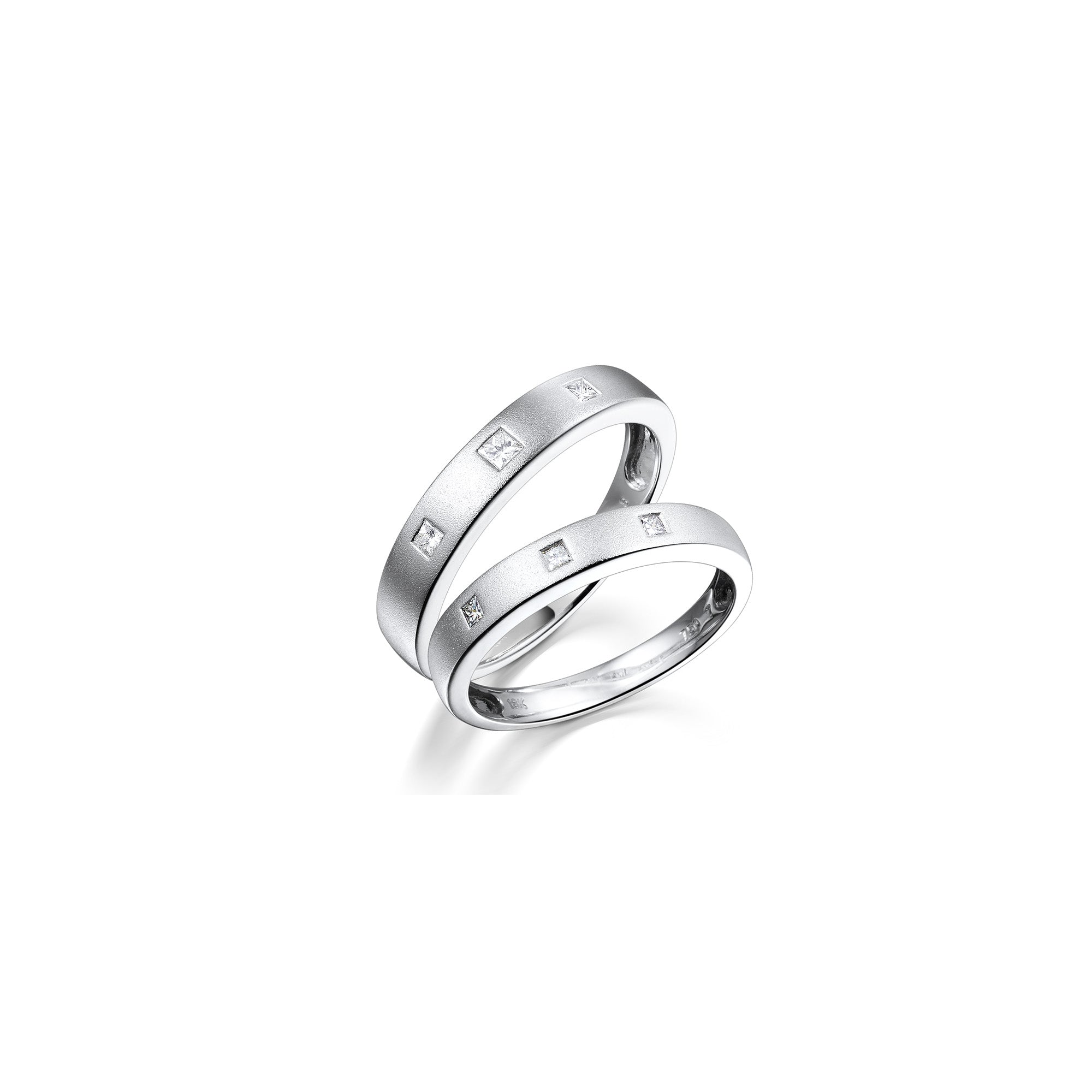 Celeste Princess-Cut Diamond Wedding Ring Set