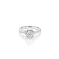 18K Floral Diamond Ring