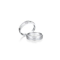 18K Infinity Channel Princess Diamond Wedding Ring Set