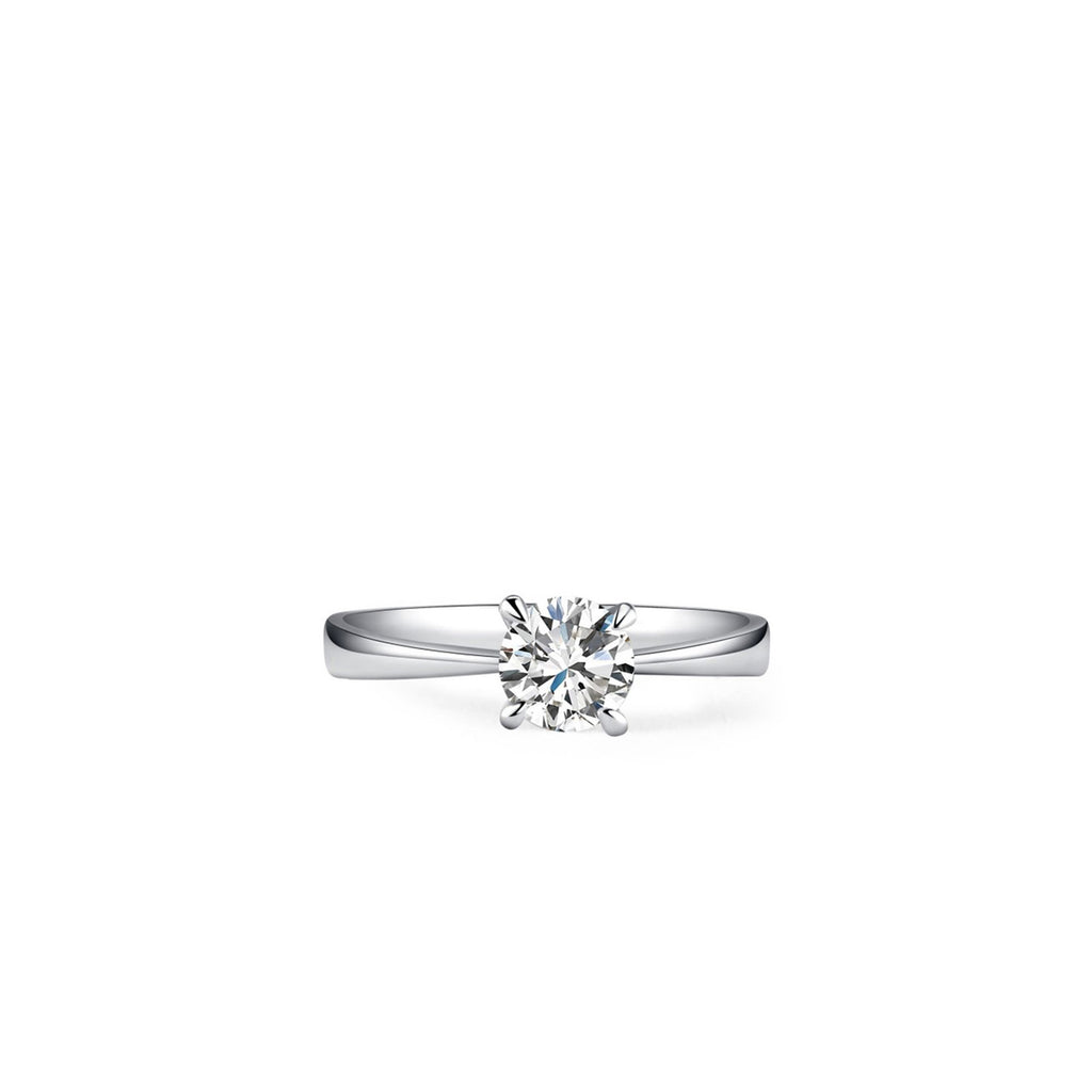 18K Classic Round 0.50ct 4 Prong Solitaire Diamond Ring