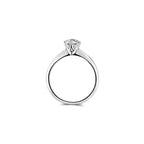 18K Classic Round 0.58ct 4 Prong Solitaire Diamond Ring