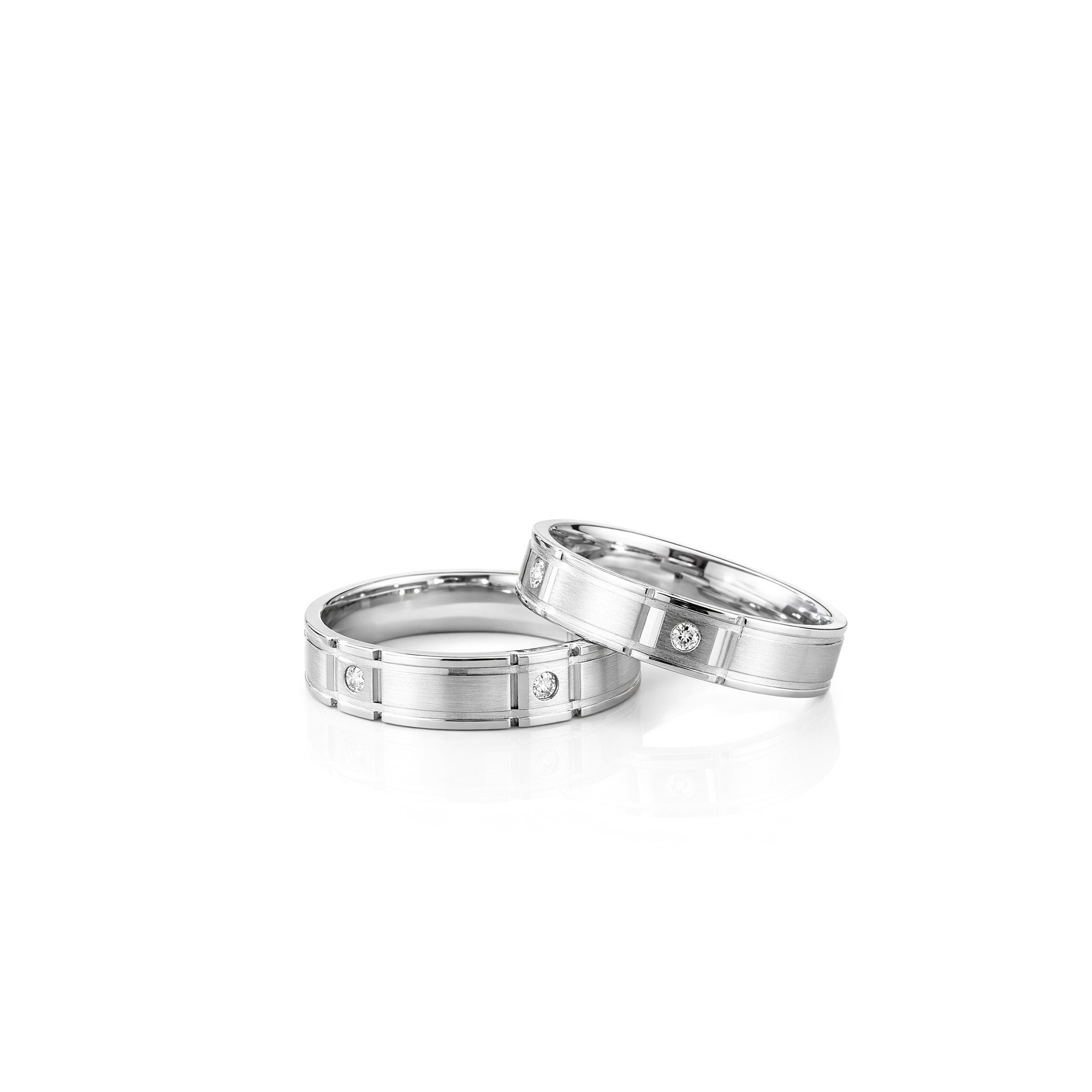 Eternal Gleam Diamond Wedding Band Set