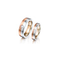 18K The "Perfect Harmony" Two-Tone Diamond Wedding Ring Set