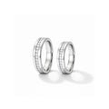 Matte Satin Finish with Asymmetrical Diamond Channel Set Ring (5mm)