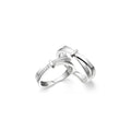 18K Forever Entwined"  Crossover Wedding Ring Set