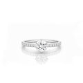 Classic Round Pavé Diamond Engagement Ring