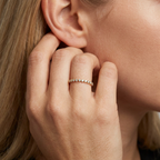 Minimalist Gold Stacking Ring | Sparkling  Eternity Band for Women