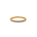 Essential Gold Layering Band - Minimalist Pavé Stacking Ring