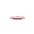 18K Rose Gold Ruby Stacking Ring