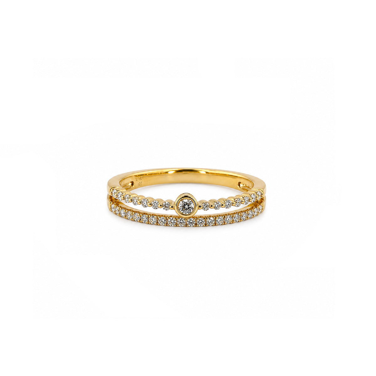 18K Double Band Eternity Ring